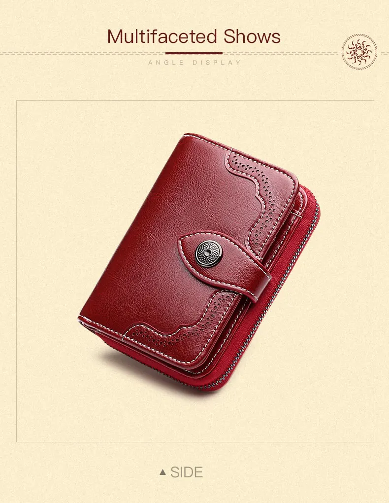 SENDEFN New Wallet Women Purse Brand Coin Purse Zipper Wallet Female Short Wallet Women Split Leather Purse Small Purse