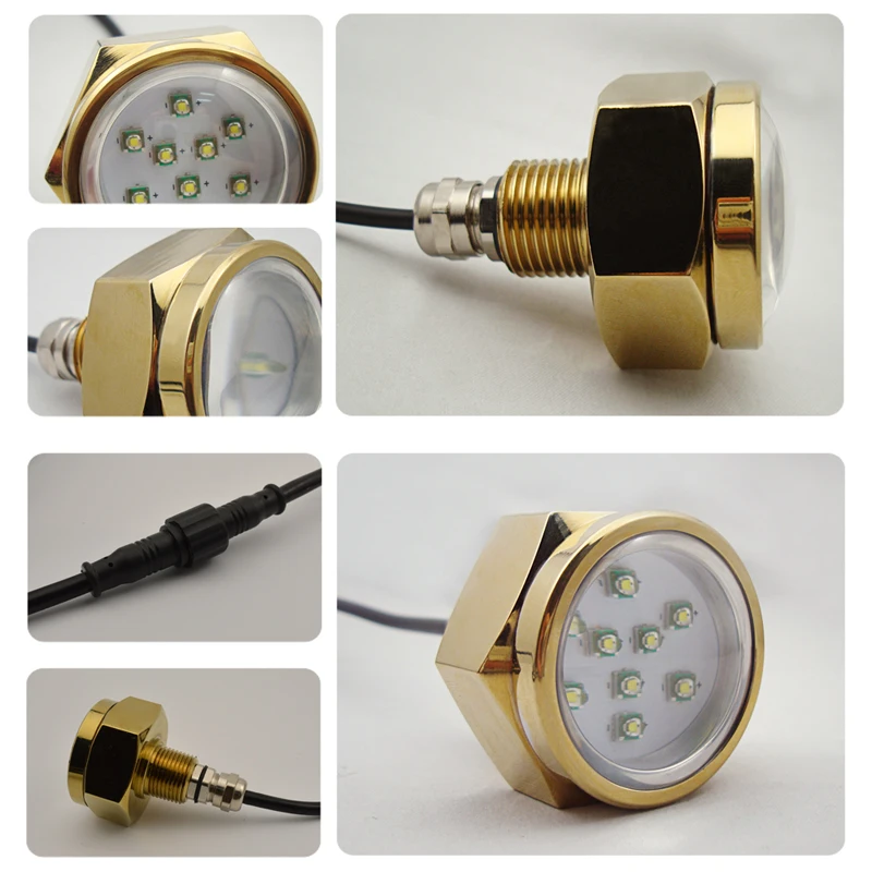 IP68 Водонепроницаемый 12V-24V 27W 9LED морской катер сливной светильник Титан сплав
