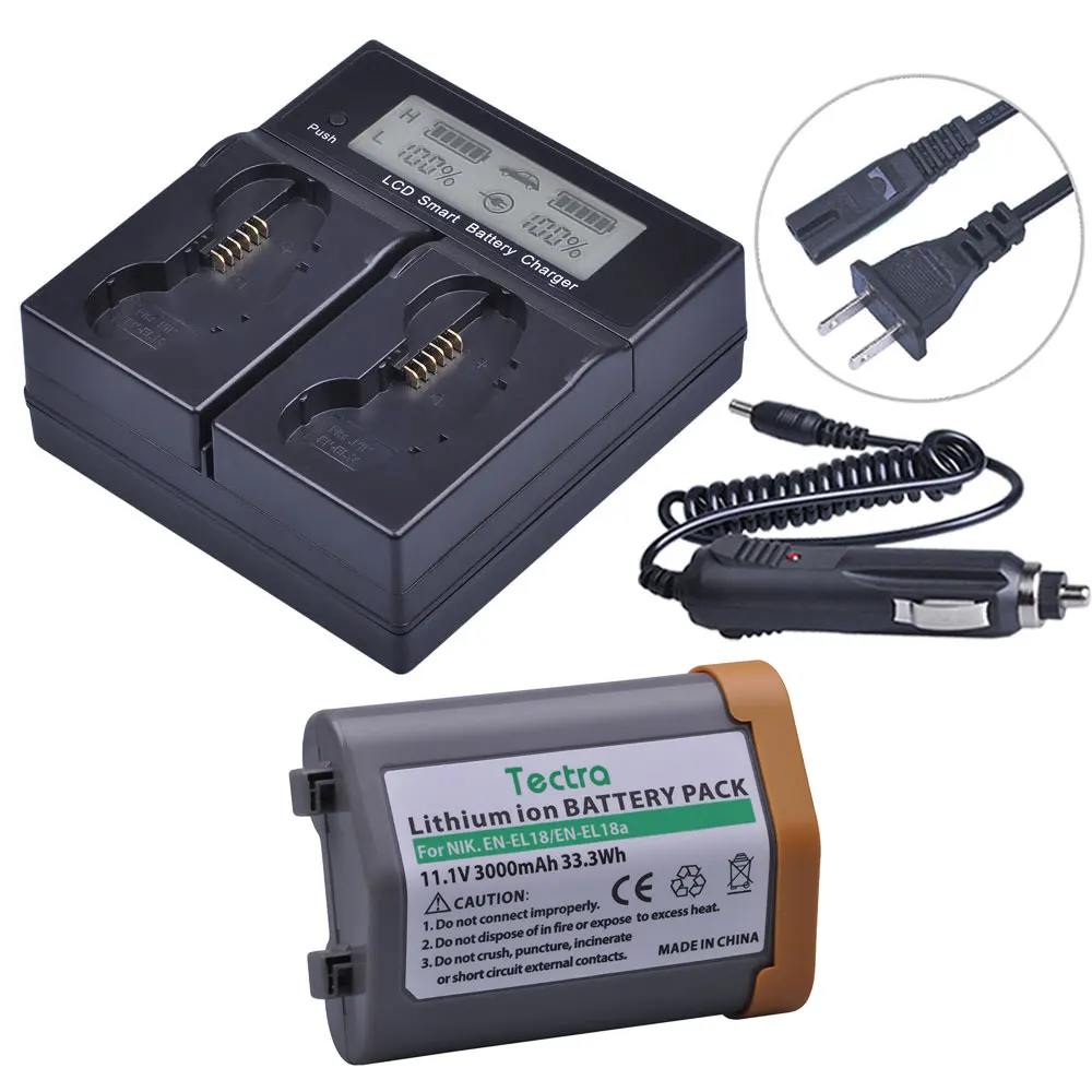 Tectra 1 шт. 3000 мА · ч EN EL18 ENEL18 Аккумулятор для Nikon D5 D4 D4S камера ENEL18a аккумулятор +