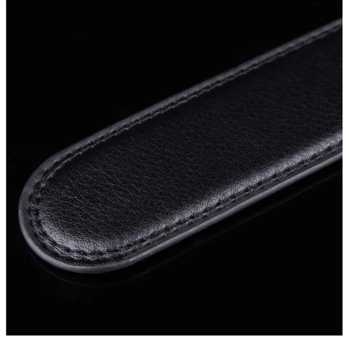 Мужской ремень большого размера 60 дюймов черный с серебряной автоматической