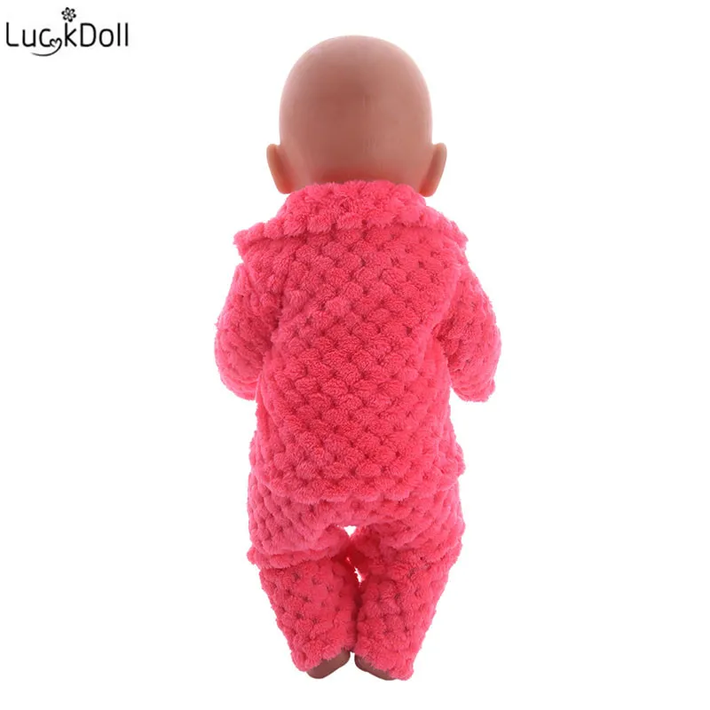 LUCKDOLL мягкие пижамы Ночная рубашка подходит 18 дюймов Американский 43 см Детские аксессуары для кукол, игрушки для девочек, поколение, подарок на день рождения