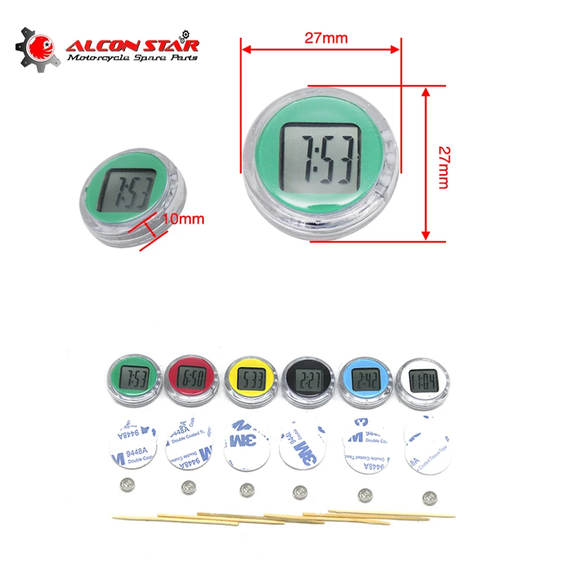 Alconstar Новые высокоточные мини часы для мотоцикла водонепроницаемые кронштейн