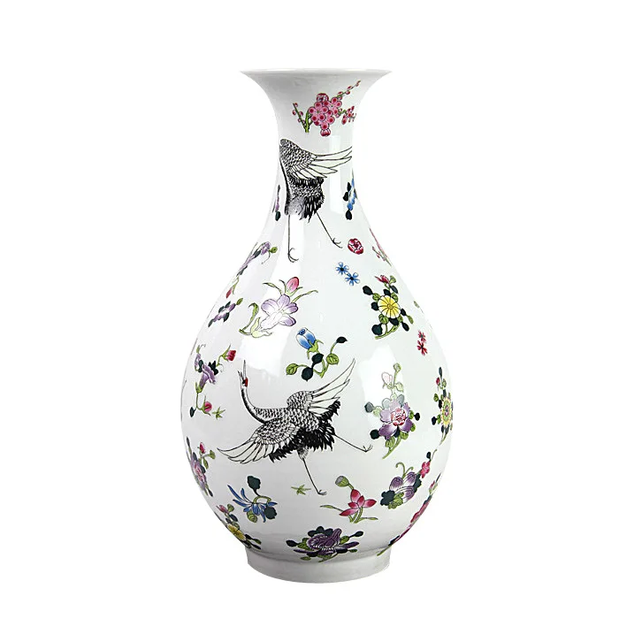 

Jingdezhen ceramic vase flower arrangement device small luminous Home Decoration Living Room Decoration chun