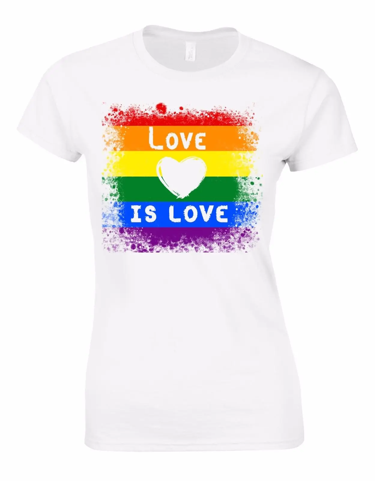 Женская мода футболка Love Is gerissen spruch schwul флаг Damen шнитт Футболка Топ AK83|Футболки| |