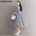 Японский Mori Girl весна осень Женское платье Kawaii с круглым вырезом с фруктовым принтом свободное vestidos mujer хлопковое льняное милое корейское милое платье