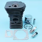 Nikasil плакированный 42 мм комплект поршневого кольца для декомпрессионного клапана цилиндра для Husqvarna 340 345 EEPA 350EPA бензопилы 503870276,503870274