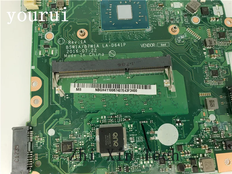 Материнская плата yousui для ноутбуков Acer Aspire материнская B5W1A /B7W1A с ЦП N4200u NB.GH411.006