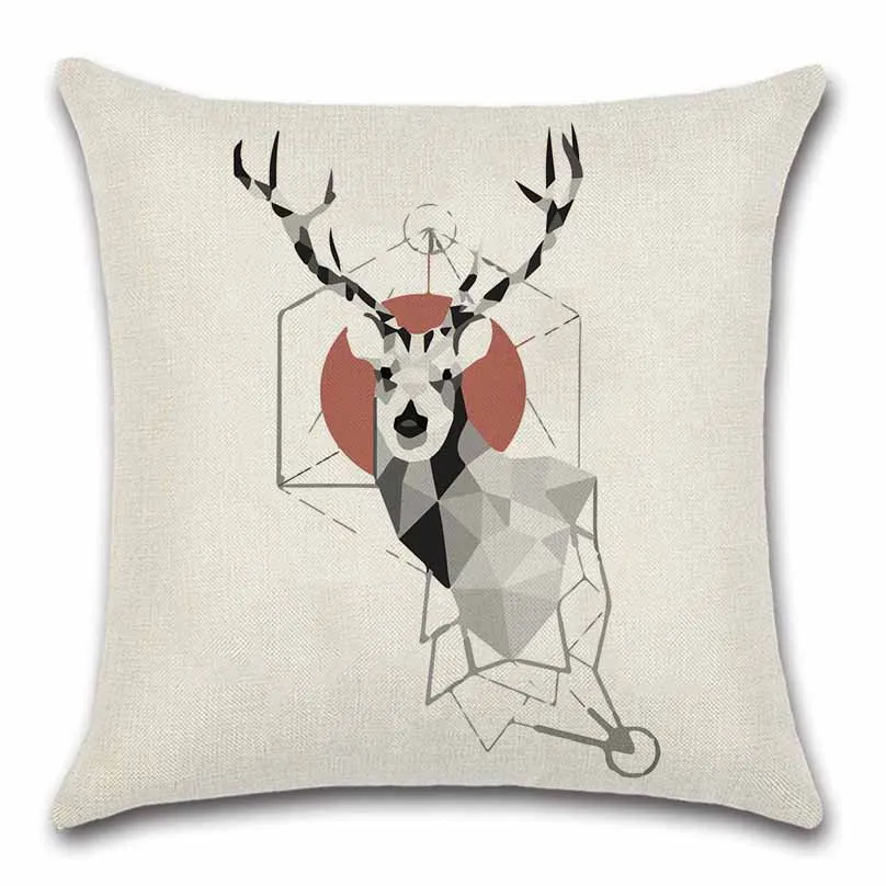 Чехол для подушки в скандинавском стиле с изображением оленя лося декоративное