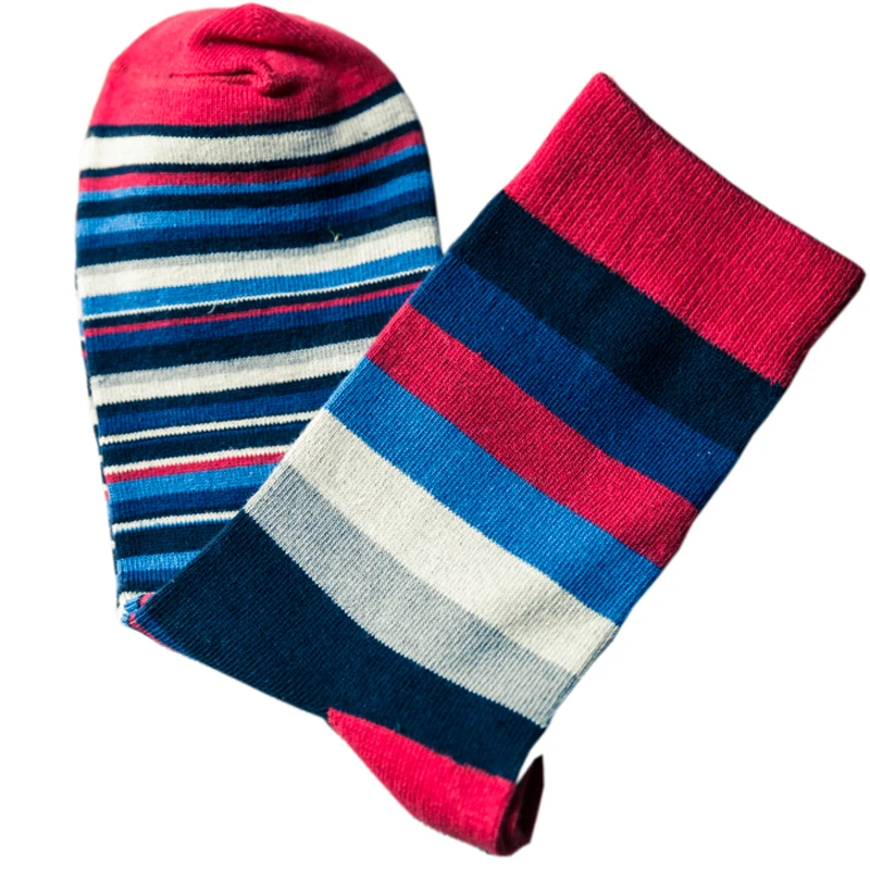 10pcs=5pairs=1 Lot Men's color stripes socks the latest design popular men's STRIPED SOCKS SUIT FASHION COLOURED COTTON | Мужская
