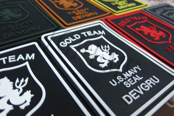 Военные тактические 3Д нашивки DEVGRU U.S.NAVY SEAL GOLD TEAM черные красные зеленые серые