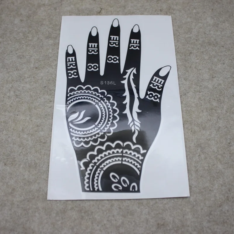 50 листов трафареты для татуировок хной краски тела цветок Аэрограф Для блесток