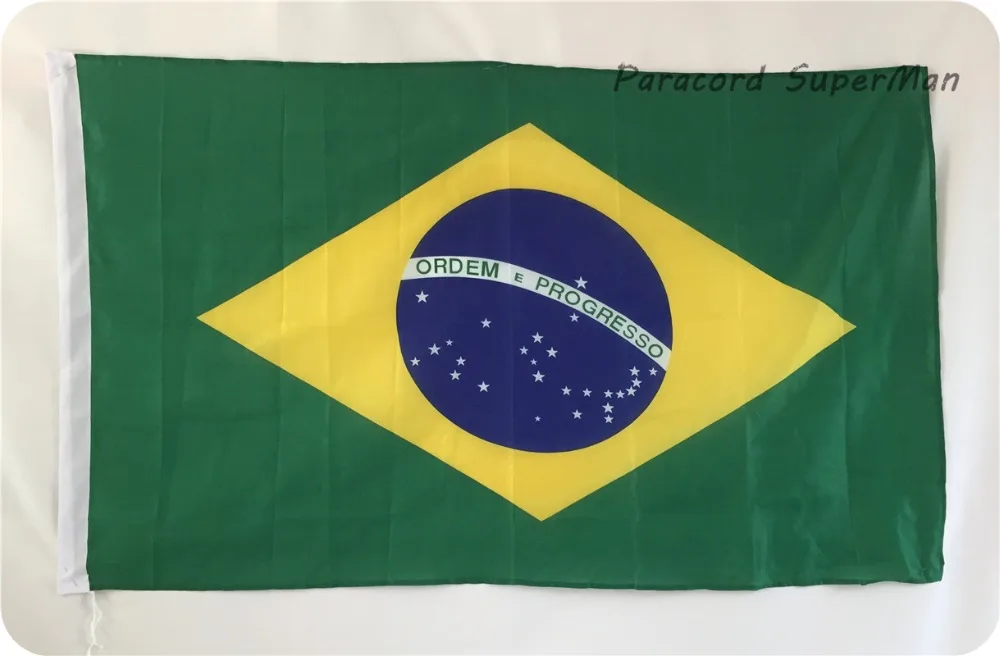 BR Brasil баннер, флаг 3x 5ft подвесной флаг из полиэстера Национальный флаг Бразилии баннер наружный внутренний 150x90 см для торжества большой флаг