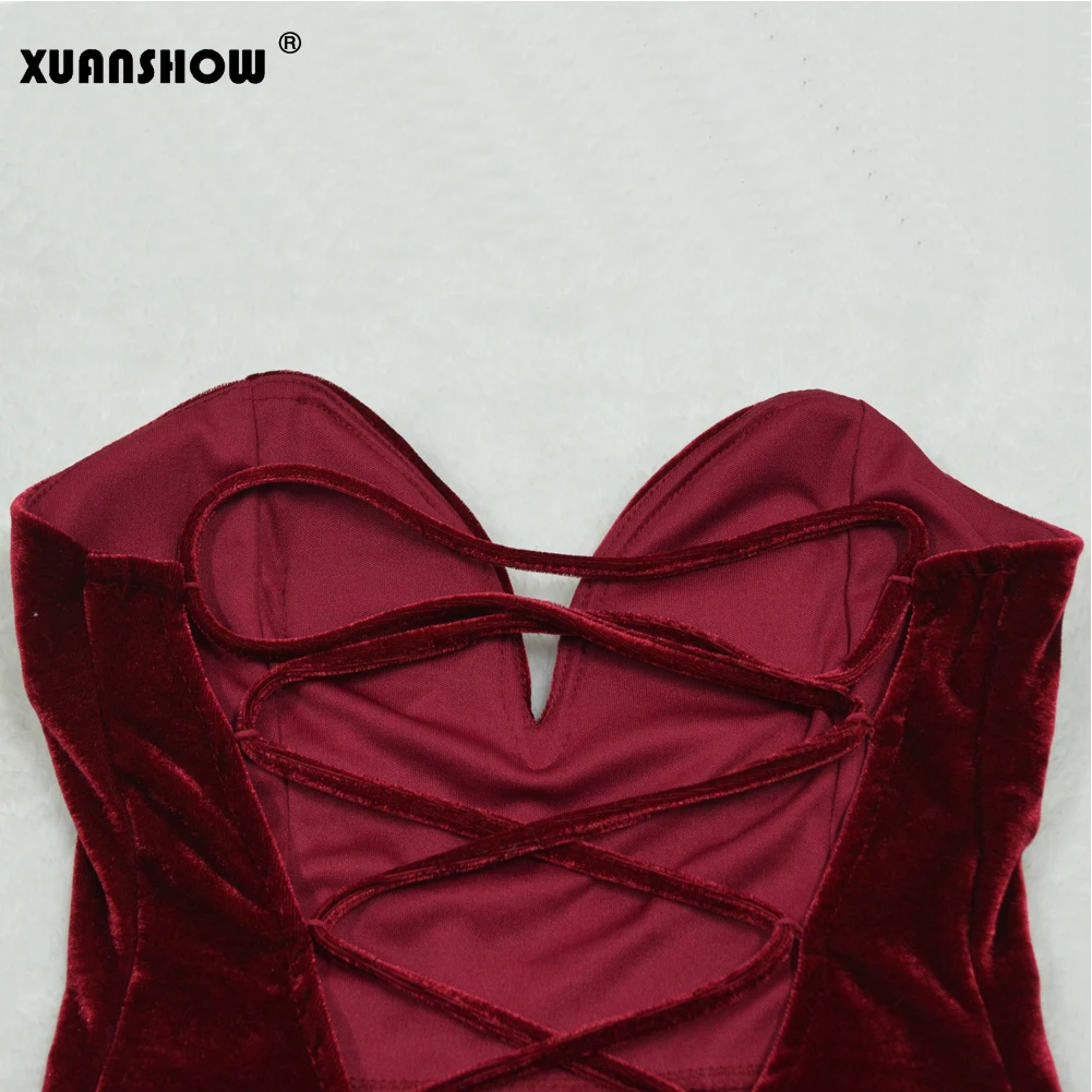 XUANSHOW сексуальный милый бюстье однотонный комбинезон с открытой спиной на