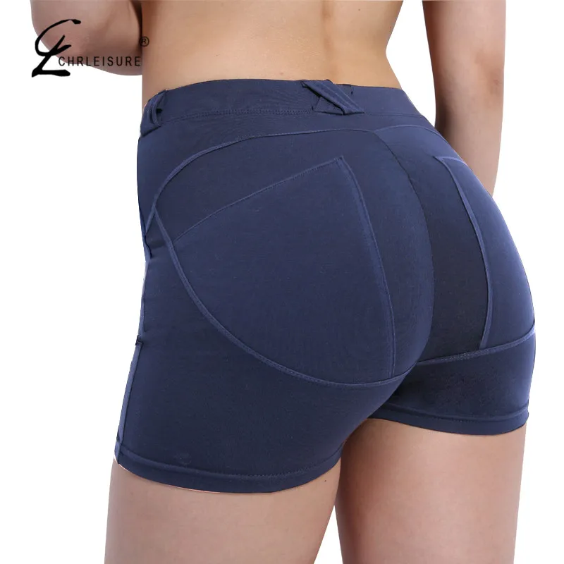 CHRLEISURE S XL 3 Цвета Сексуальная Push Up Черный Женщины Шорты Лето Твердые Тощий Хлопок