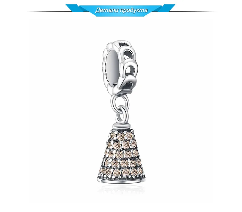 JewelryPalace Рождество любовь колокольчик кубического циркония серебро Шарм бусины для Для женщин Новая горячая Распродажа красивый подарок