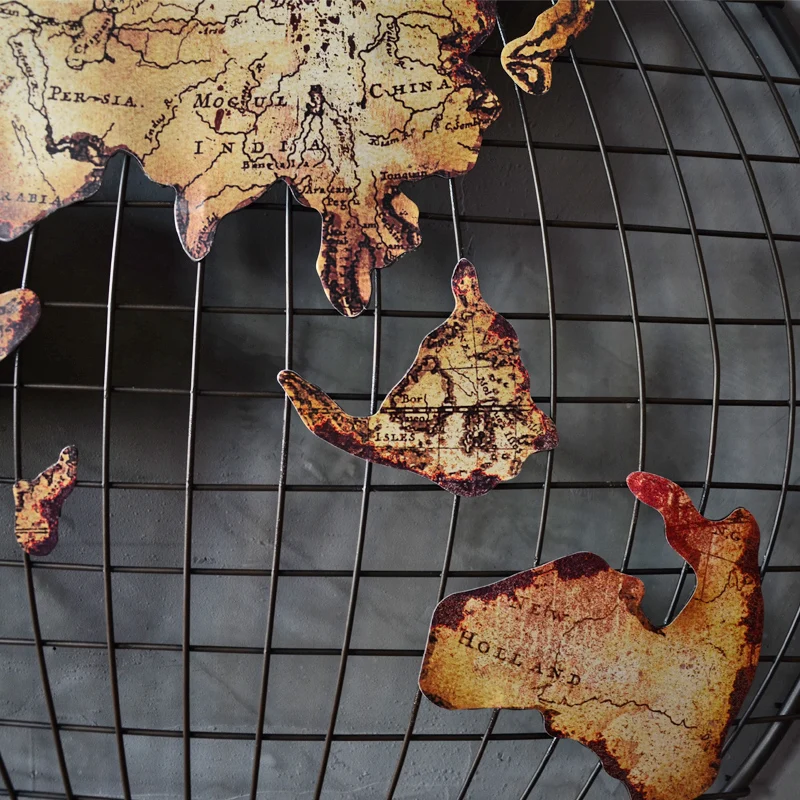 Металлическая Модель ручной работы карта мира набор для украшения бара Южное