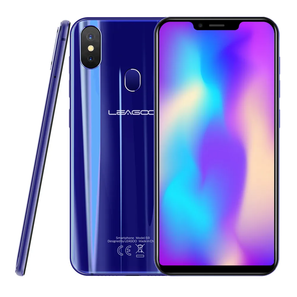 LEAGOO S9 Android 8 1 5 85 дюймов смартфоны Оперативная память 4 Гб Встроенная 32 GB MTK6750
