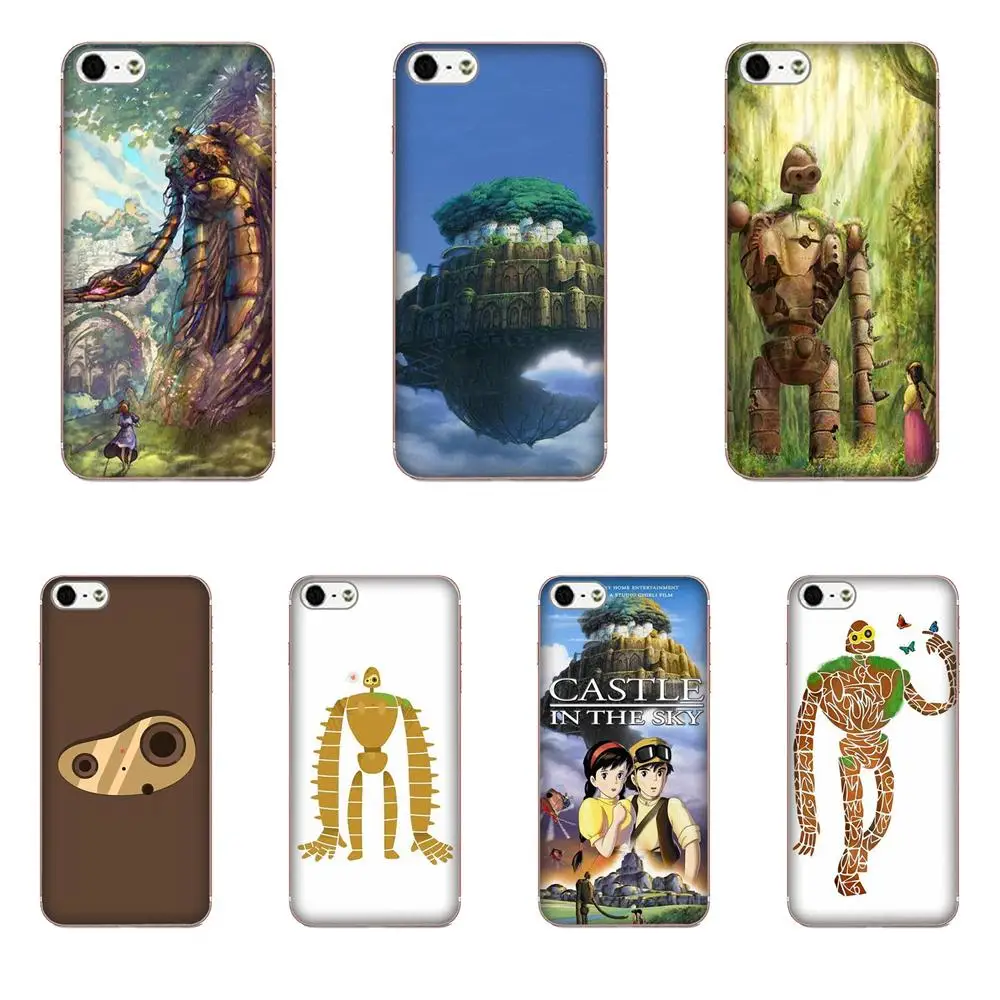 Робот замок в небе мягкий для Moto G G2 G3 G4 G5 HTC 530 626 628 630 816 820 One A9 M7 M8 M9 M10 E9 Plus U11 TPU Рисунки на.