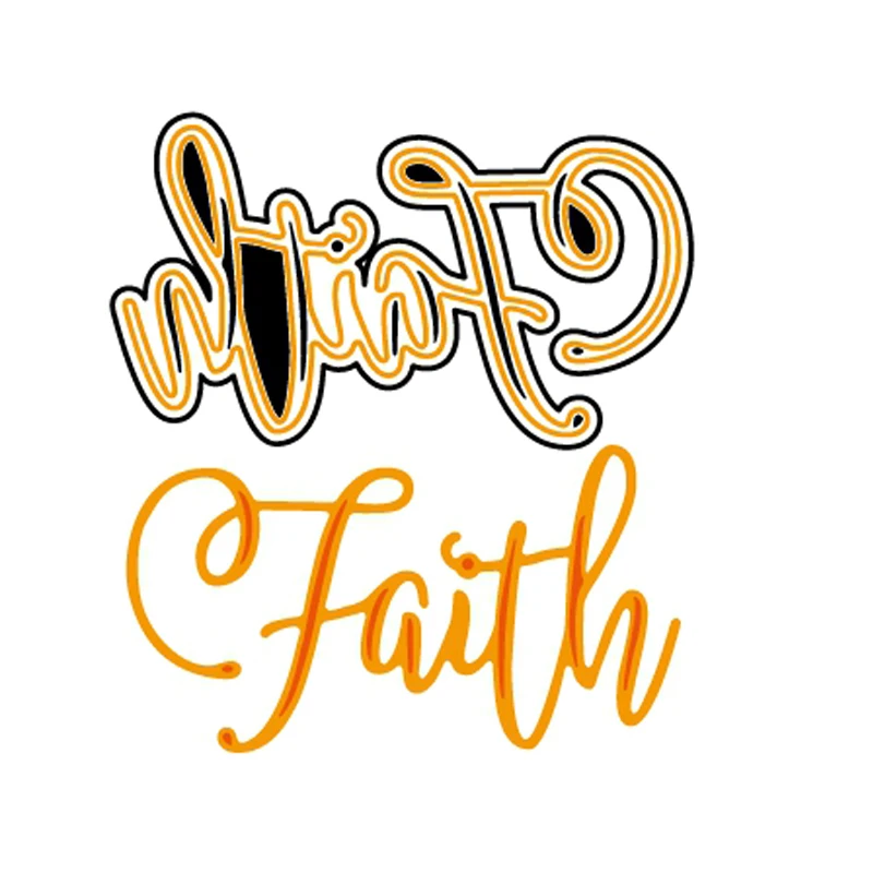 Металлические трафареты с надписью Faith Good Word фотография сделай сам скрапбукинг