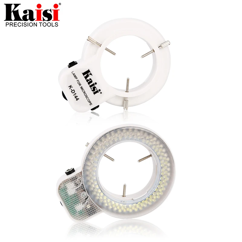 

Adjustable 144 LED Ring Light Ultra-bright Lamp with 1V-240V AC Power Amplifier Adapter for Industrial Stereo Microscope220/110V