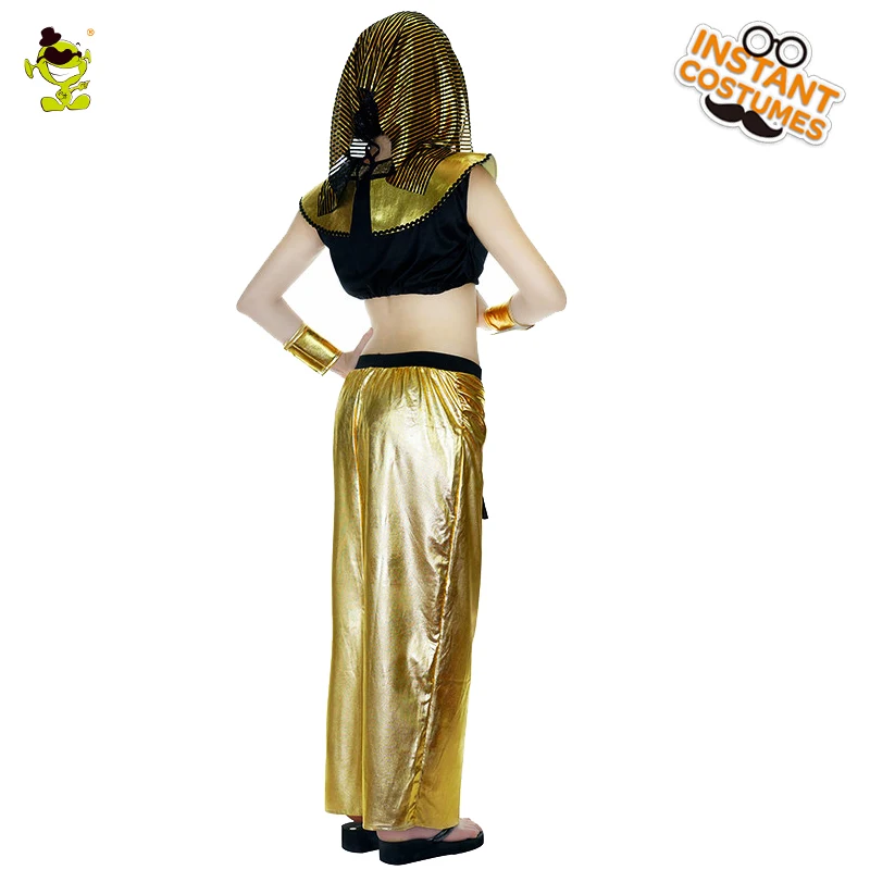 

Adult Sexy Egyptian Queen Costumes Women Pretty Gloden Egypt Girl Cosplay Fancy Dress Carnival Cleopatra Role Play Costumes