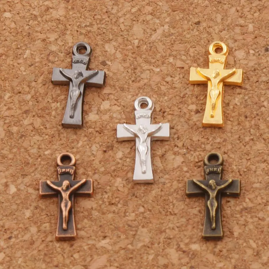 Бусины шармы в форме Креста с распятием 5 цветов аксессуары для ювелирных изделий