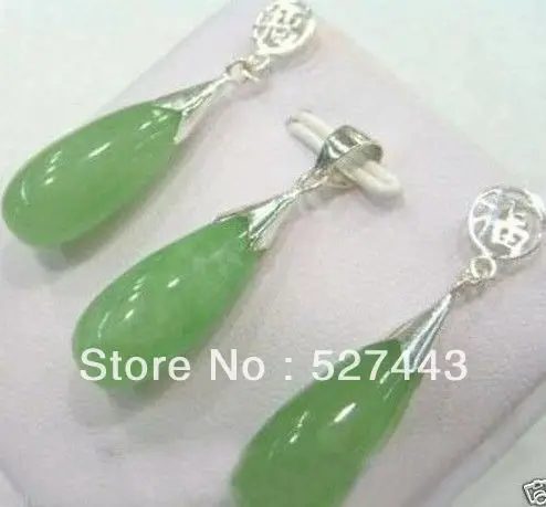 Hot sell Noble- FREE SHIPPING&gt&gt@&gt Wholesale Natural Jade Silver Fortune Pendant Earrings &amp Necklace jewelry | Украшения и