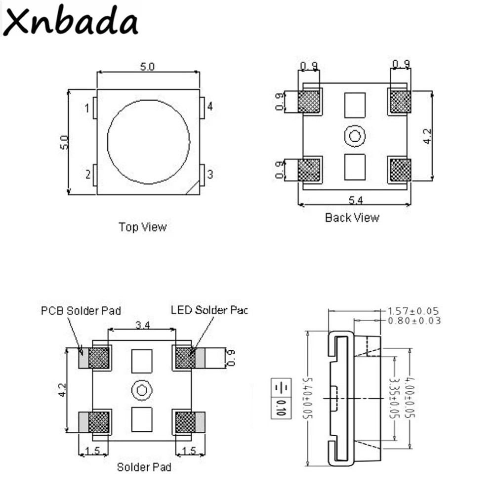 

5000PCS WS2812B Led Chip (4Pin) 5050SMD WS2812 White PCB Individually Addressable IC For Led Strip DC5V