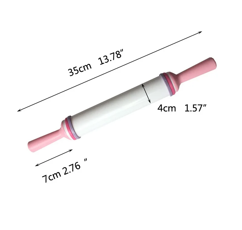 WINSTBROK скалка силиконовая Высокое качество белое антипригарное Glide Фондант Скалка