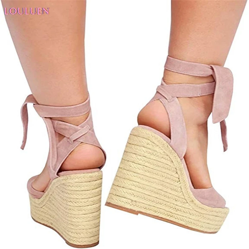 Женские сандалии с открытым носком LOULUEN пляжные в римском стиле на толстой