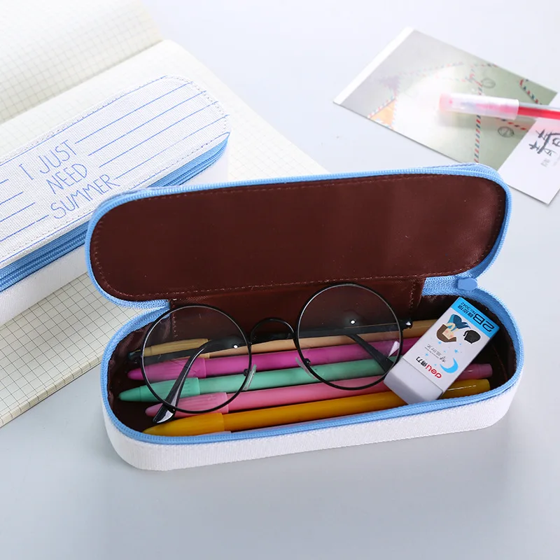 Climemo пенал из парусины для лица коробка карандашей начальной школы Молодежные