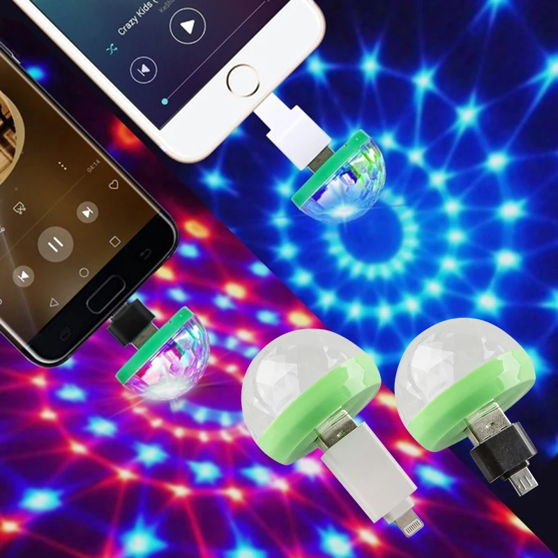 Светодиодный мини сценический светильник с USB 3 Вт магическим шариком s DJ