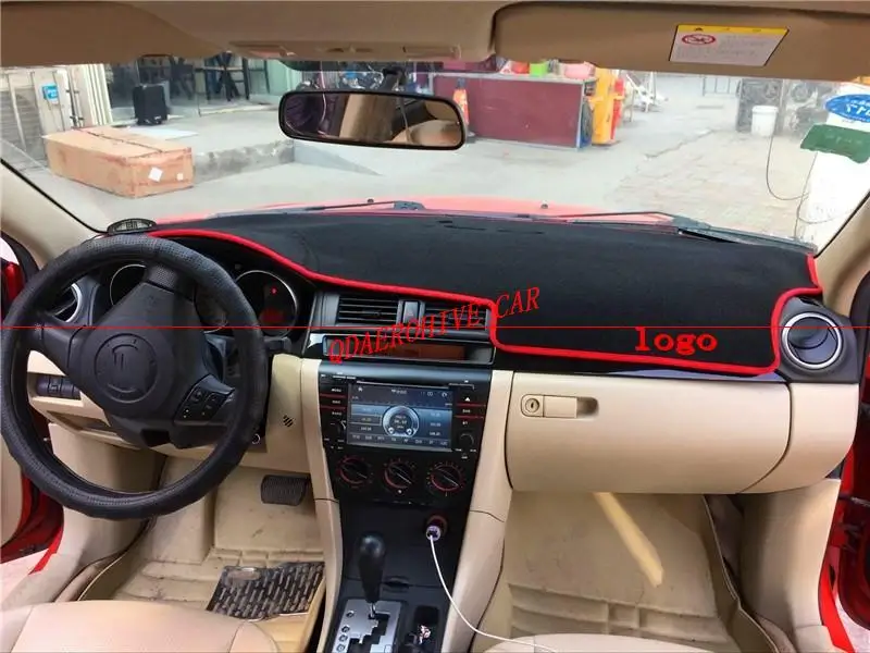 

QDAEROHIVE Dash Mat Dashmat Dashboard Cover Sun Shade Dash Board Cover Carpet For Mazda 3 M3 BK 2004 -2008