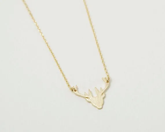 Trendy Deer Head Necklaces Antlers Pendant Wholesale Three Color Optional | Украшения и аксессуары