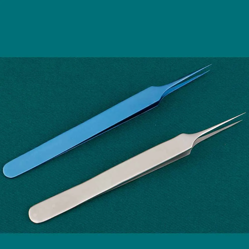 Microscopic ophthalmology 11cm finger pliers nail mandible without damage tweezers precision straight tip mobile phone film smal