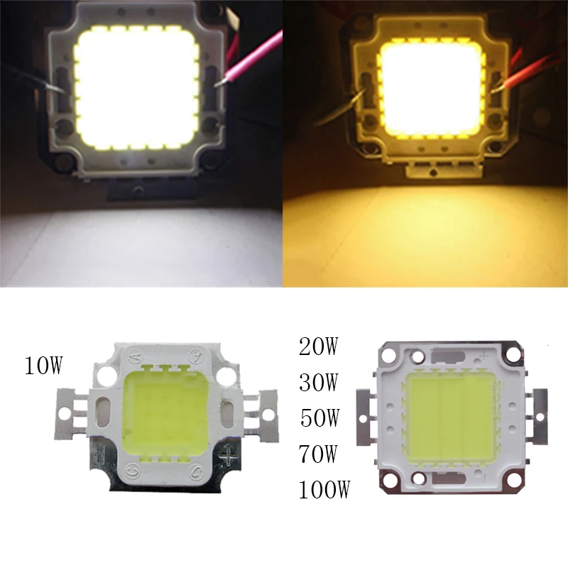 Светодиодный чип 10 W 20 30 50 70 100 32 холодный белый теплый светодиодный бисер DIY для