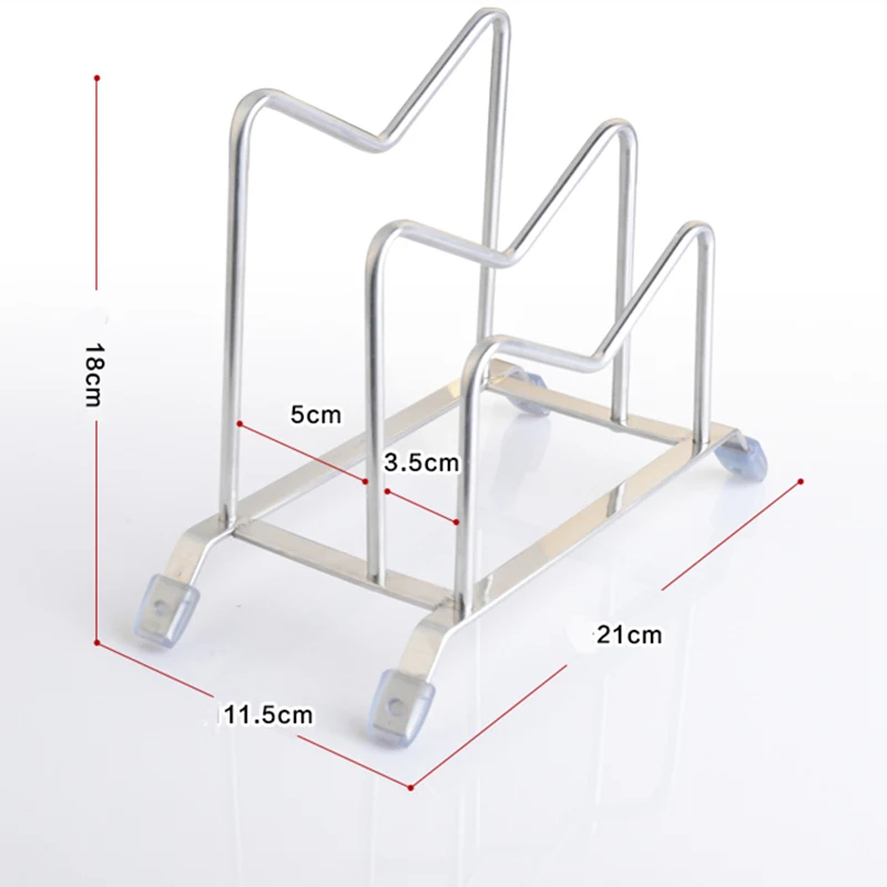 Двухслойная крышка кастрюли из нержавеющей стали полка для хранения сковороды