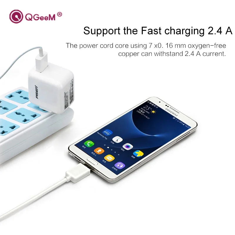 QGEEM Micro USB 3,0 кабель типа А к Micro B кабель для внешнего жесткого диска HDD samsung S5 Note3 USB HDD кабель для передачи данных