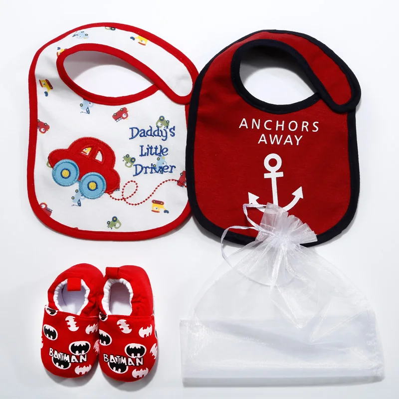 3 шт./пакет детская обувь два нагрудника сумка из пряжи для мальчиков и девочек 0 18