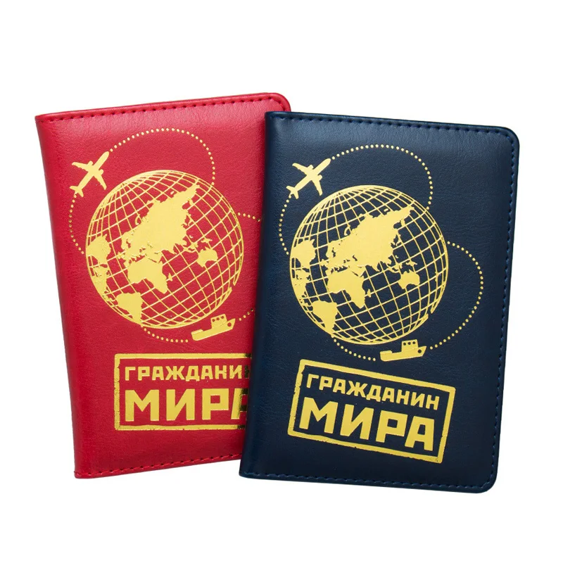 Top Quality Russian Cover on The Passport Women Sot Pu Leather Passport Cover Russia Passport Cover Russia for Girls Travel