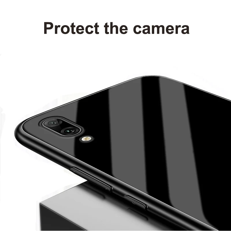 Чехол для Huawei Y7 Y7prime однотонный чехол из закаленного стекла телефона prime с