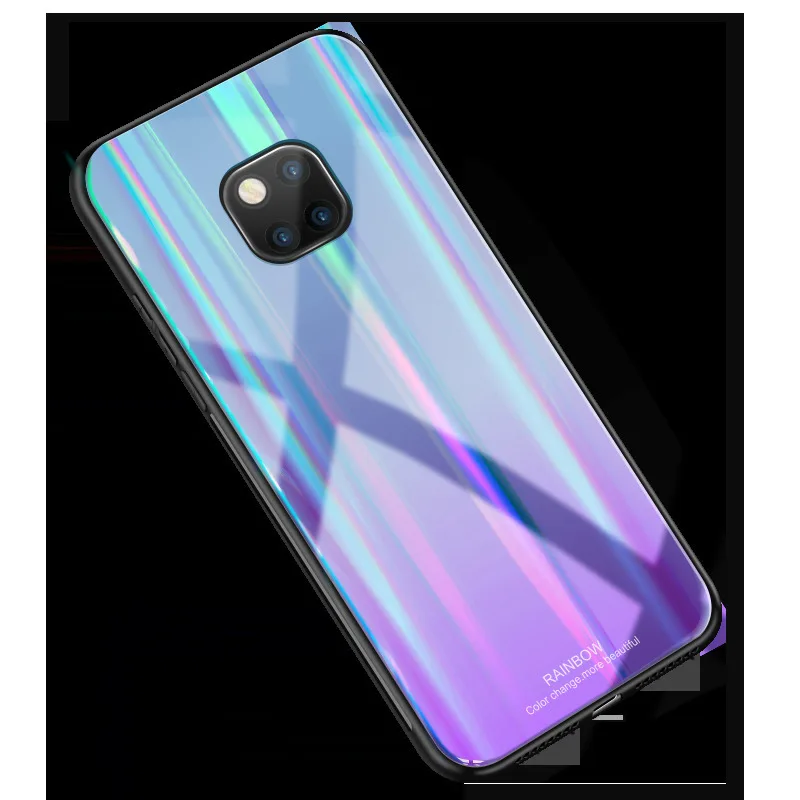 Чехол для телефона с градиентным стеклом huawei P Smart 2019 P20 Pro Lite Mate20 Nova3i 4 p30 p30pro Magic2