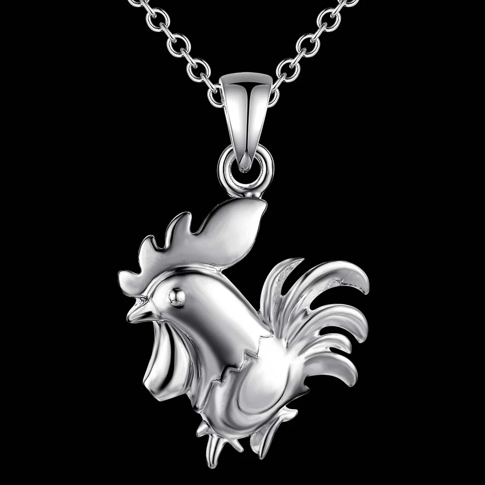 Серебряное ожерелье с кулоном в виде петуха/AHNBLDTK WRJCBNBF|pendant jewelry scarf|jewelry quotesjewelry tent |