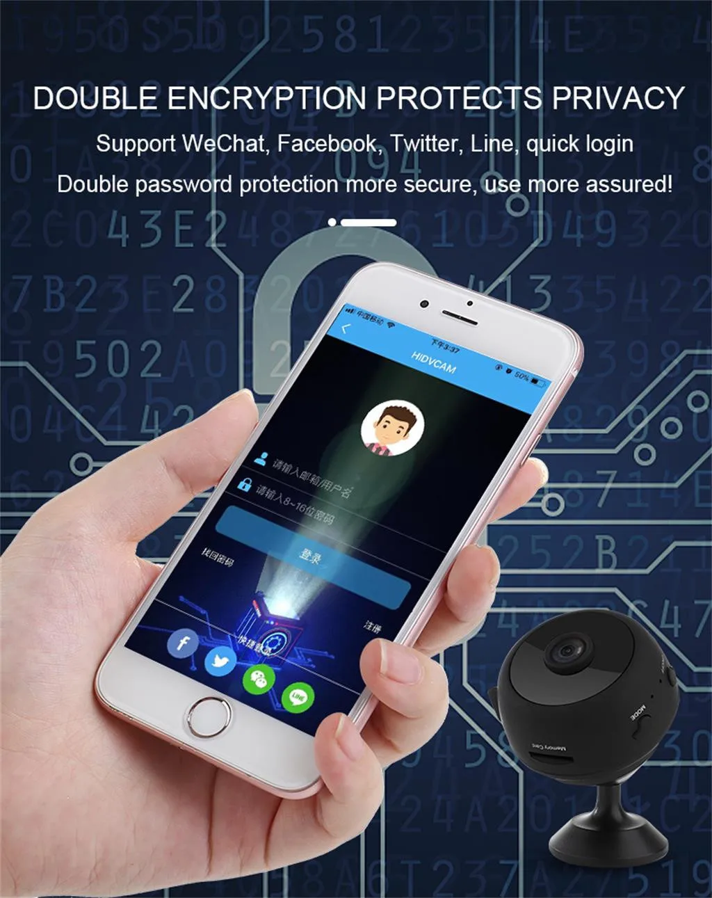 Мини-камера A11 HD 1080p Компактная Беспроводная с поддержкой Wi-Fi и датчиком движения |