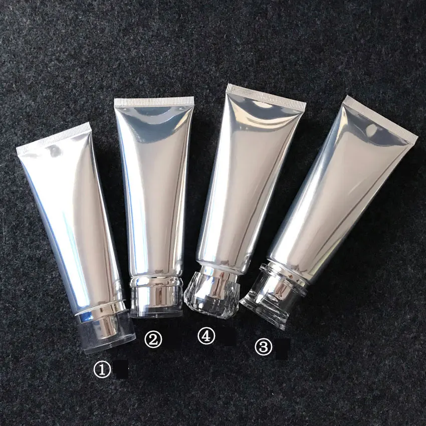 

300pcs 80g 80ml Empty Soft Refillable Plastic Lotion Tubes Squeeze Cosmetic Packaging, Cream Tube Screw Lids Bottle Container