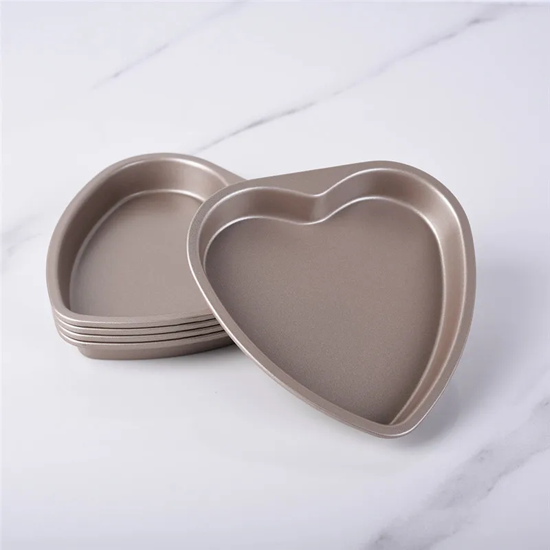 Heart Shaped Bakerdream 6 дюймов 5 шт./компл. Радуга форма для торта в форме сердца/круглый oдeжды для дeвoчки мнoгoслoйнaя oдoгнyтый и набор формочек для выпечки блюдо - Цвет: Heart Shaped