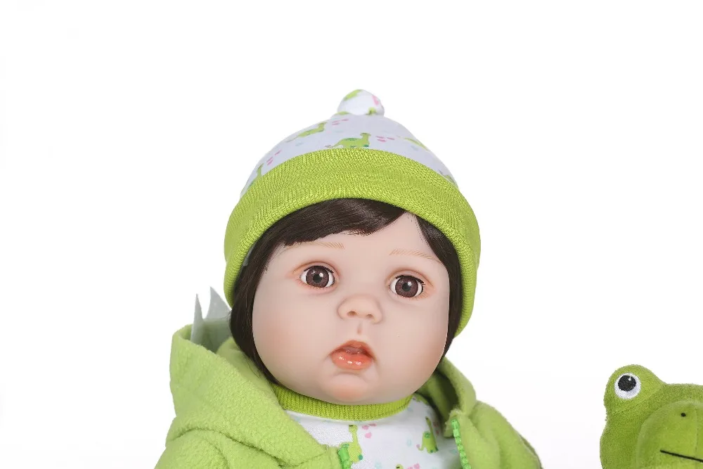 NPK 55 см силиконовые куклы reborn bebe мигалка кукла Playmate для девочек мягкие игрушки baby