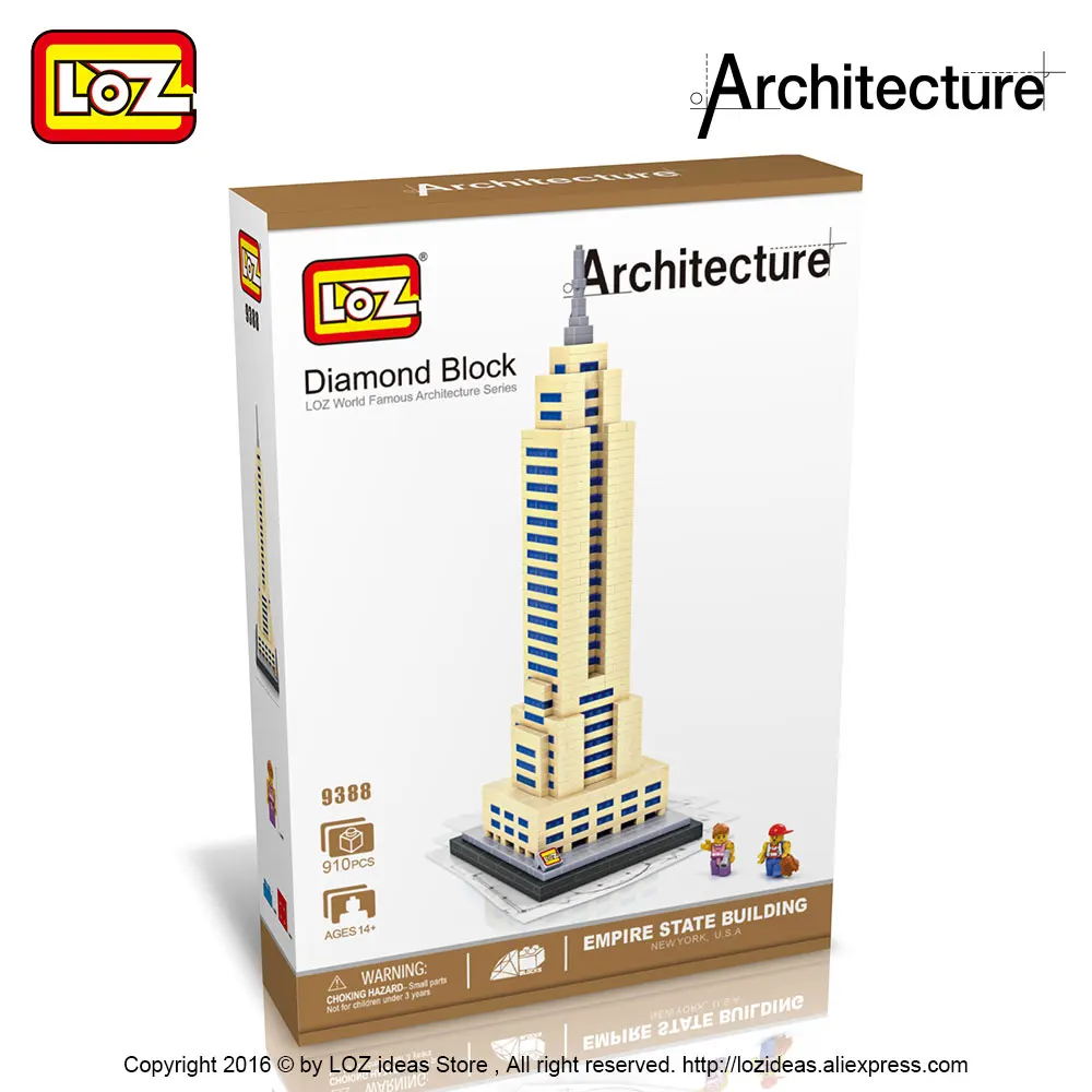 LoZ блоки архитектурная модель строительные кирпичики город Империя State Building Toy