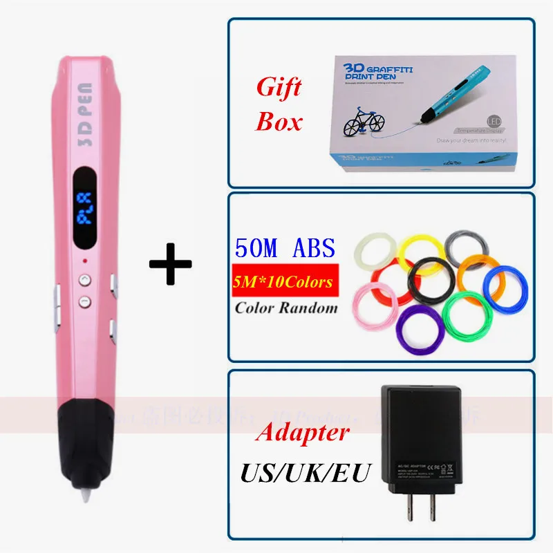 2018 Original 3D Printer Pen Compatible With PLA &amp ABS Filaments Drawing Bigger LED Display Can Add 50Meter | Компьютеры и офис