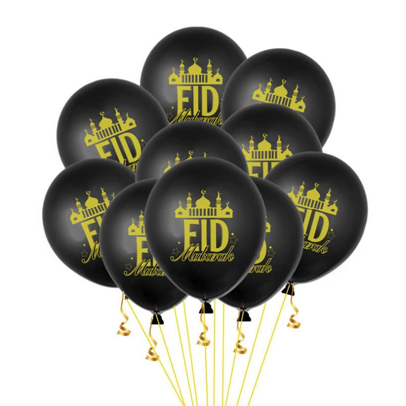 10 воздушных шаров с надписью happy Eid al Fitr исламское Новогоднее украшение